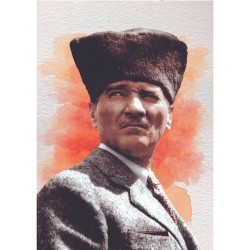 UV Baskılı MDF Atatürk Dekoratif Tablo 30 CM