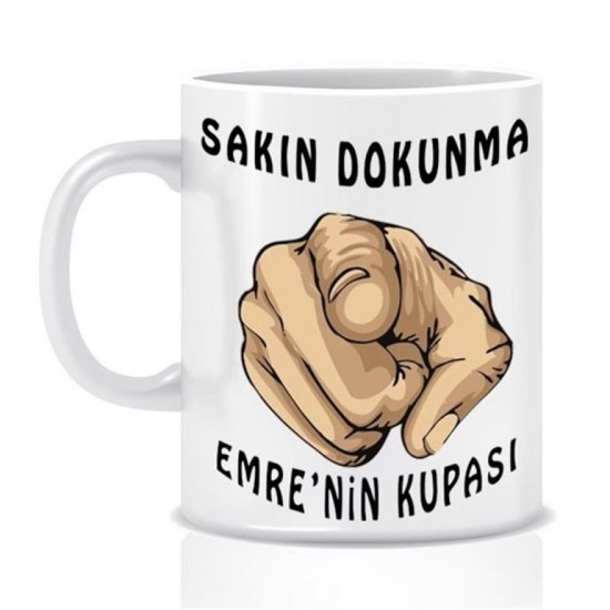 Sakın Dokunma Yazılı Kişiye Özel Kupa Bardak Sakın Dokunma Yazılı Kişiye Özel Kupa Bardak