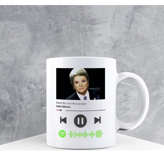 Zeki Müren Elbet Bir Gün Buluşacağız Spotify Baskılı Kupa Bardak